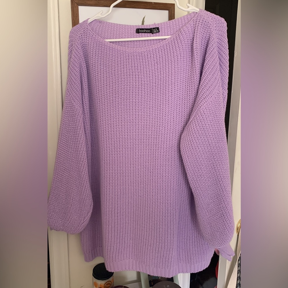 Purple Sweater BOOHOO Size 14 Knit